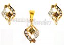 22Kt Gold Fancy Pendant Set - Click here to buy online - 240 only..