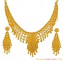 Filigree Necklace Set (22K Gold) - Click here to buy online - 2,617 only..