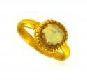22k Gold Yellow Saphire Ring  - Click here to buy online - 1,801 only..