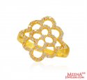 22k Gold ring with CZ - Click here to buy online - 600 only..