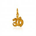 22Kt Yellow Gold Om Pendant - Click here to buy online - 121 only..