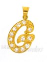 22Kt  Gold Pendant with Initial(G) - Click here to buy online - 113 only..