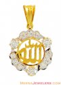 22K Gold Ali Pendant With CZ - Click here to buy online - 242 only..