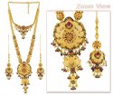 Gold Bridal Indian Necklace - Click here to buy online - 7,523 only..