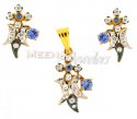 22K Gold Fancy Pendant Set - Click here to buy online - 271 only..