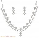 18Kt White Gold Necklace Set - Click here to buy online - 1,678 only..