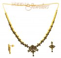 22Kt Sapphire Necklace Set - Click here to buy online - 1,331 only..