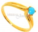 22Kt Gold Ring with Turquoise - Click here to buy online - 103 only..