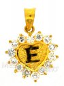 22Kt Initial Pendant (E) - Click here to buy online - 291 only..