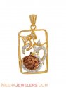 Gold Om CZ pendant - Click here to buy online - 329 only..