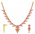 Sapphire Necklace Set  - Click here to buy online - 1,630 only..