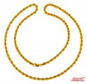 22kt Gold Rope Chain  - Click here to buy online - 619 only..