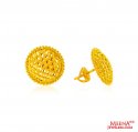 22K Gold Round Earrings - Click here to buy online - 695 only..