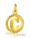 22Kt Initial Pendant (C) - Click here to buy online - 52 only..