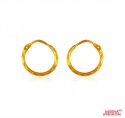 22 Kt Gold Hoop Earrings  - Click here to buy online - 216 only..