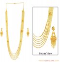 22K yellow Gold Long Patta Haar - Click here to buy online - 7,619 only..