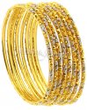 22 Kt Gold Two Tone Bangles - Click here to buy online - 2,358 only..