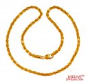 22K Yellow Gold Rope Chain - Click here to buy online - 6,555 only..