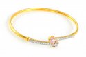 Click here to View - Gold Bangle with Colored Signity 