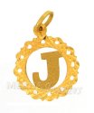 22Kt Gold Initial Pendant - Click here to buy online - 57 only..