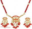 Coral and Pearl Necklace Set