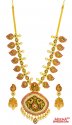 22 Karat Gold Temple Necklace Set - Click here to buy online - 22,762 only..