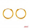 22k Gold Hoop Earrings - Click here to buy online - 352 only..