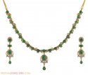 Diamond,Emerald Necklace Set (18k) - Click here to buy online - 7,062 only..