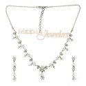 18Kt White Gold Necklace Set - Click here to buy online - 1,409 only..