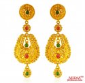 22K Gold Polki Earrings - Click here to buy online - 2,058 only..