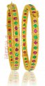 22K Ruby and Emerald Bangles - Click here to buy online - 1,937 only..