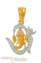 22kt OM pendant with Ganesh - Click here to buy online - 193 only..