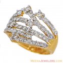 18k Designer Diamond Ring - Click here to buy online - 3,433 only..