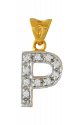 22Kt Gold Pendant with Initial(P) - Click here to buy online - 313 only..