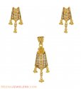 22Kt Gold Pendant Set - Click here to buy online - 610 only..