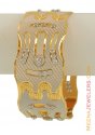 22K Two Tone  Bangle Set(set of 1) - Click here to buy online - 3,591 only..