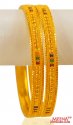 22Kt Gold Meenakari Bangle ( 2Pc) - Click here to buy online - 4,420 only..