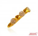 22Kt Gold CZ Ring - Click here to buy online - 148 only..