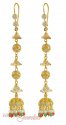 Gold Long Fancy Earrings - Click here to buy online - 552 only..