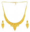 Yellow Gold Three Piece Necklace Set - Click here to buy online - 1,027 only..