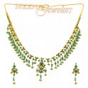 22Kt Gold Emerald Set - Click here to buy online - 1,720 only..