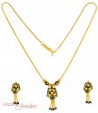 22K Gold Necklace Set - Click here to buy online - 555 only..