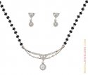 Diamond Mangalsutra Set With 18kt White Gold - Click here to buy online - 2,391 only..