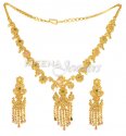 22Kt Gold Diamond Necklace Sets - Click here to buy online - 8,045 only..