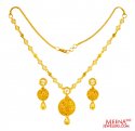 22 Karat Yellow Gold Necklace Set - Click here to buy online - 2,524 only..