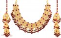 Gold Set with Ruby and Pearls - Click here to buy online - 5,969 only..