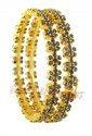 Gold Bangles with Sapphire - Click here to buy online - 2,034 only..