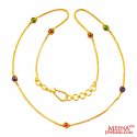 22 Karat Gold Meenakari Chain - Click here to buy online - 682 only..