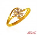 22Kt Gold CZ Ring - Click here to buy online - 201 only..
