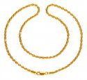 22kt Gold Rope Chain - Click here to buy online - 1,476 only..